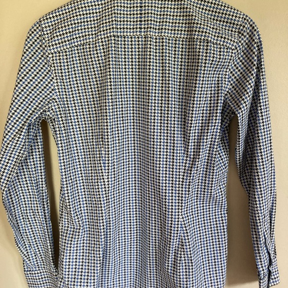 Ralph Lauren Green Label  Black/Blue/White Houndstooth Blouse - Picture 5 of 5